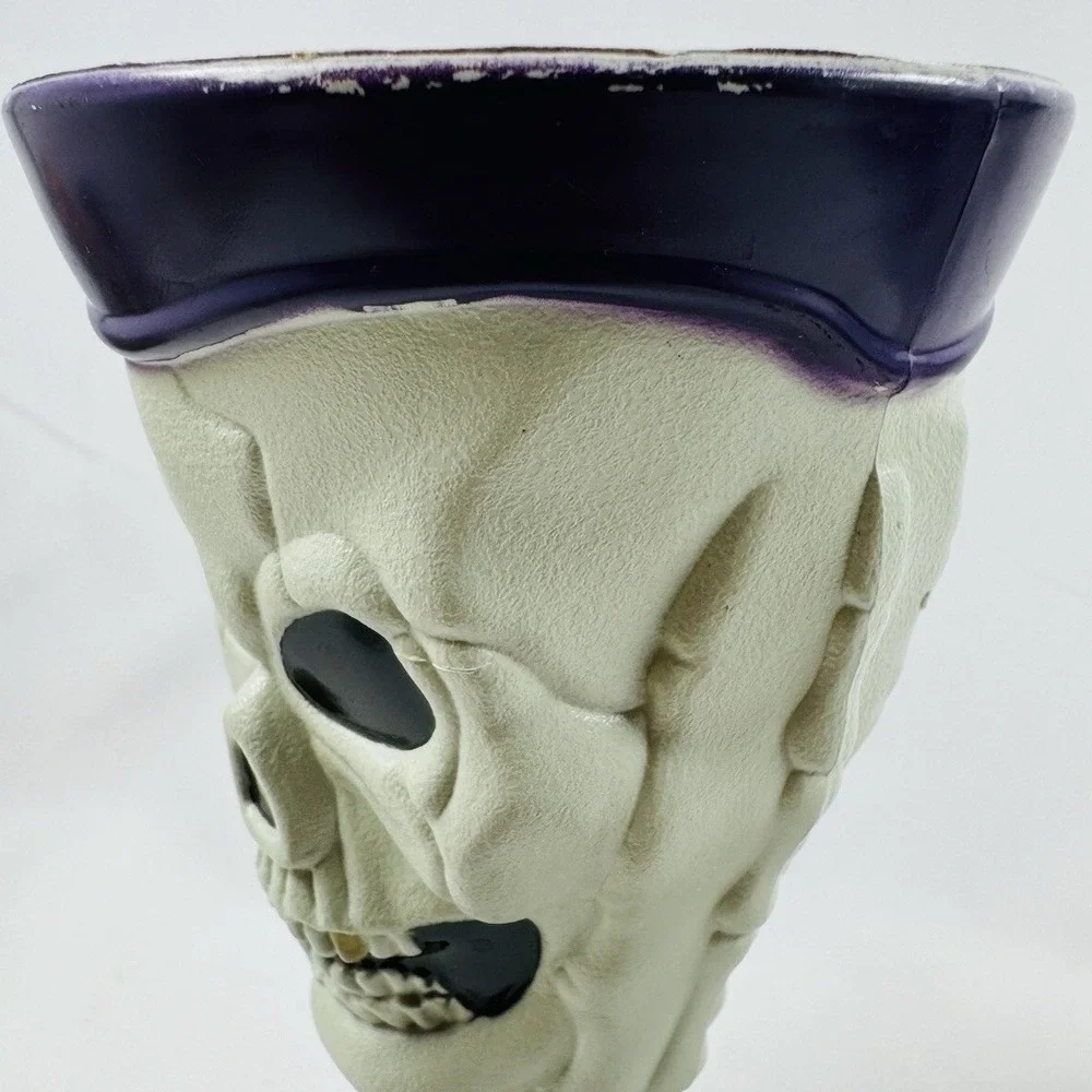 Skeleton Skull Goblets 4 pc Halloween Gothic Spooky Chalice Prop Horror Haunted